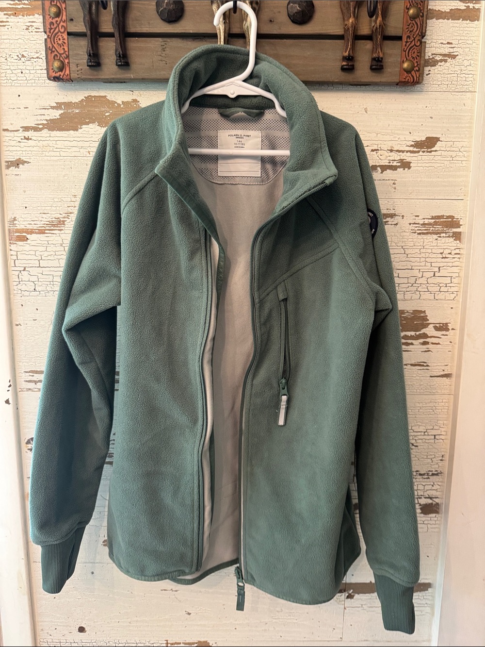 Columbia Green Fleece Utility Jacket